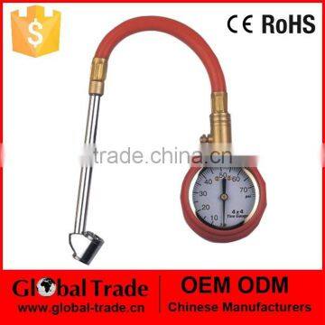 Heavy Duty Dial Tire Pressure Gauge with Hose.Professional Dial Type Tire Tread Depth Gauge.A1594