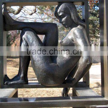 Bronze Foundry Outdoor Garden Bronze Sculpture Women for Sale photo-2