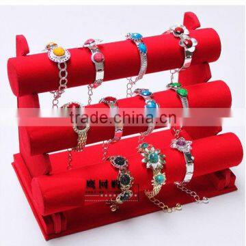 Red Velvet Watch Jewelry Display Stand