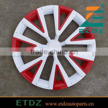 14inch WHITE/RED Color Car Wheel Cover Twin Color Car Wheel Caps