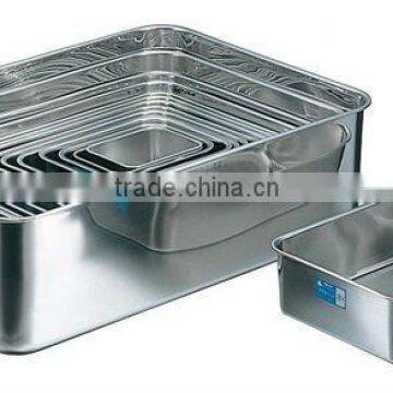 SUS304 Deep Basin Food Trays Kitchen Accessories Tray Stainless Steel Deep Made in Tsubame Japan Rectangular Vat