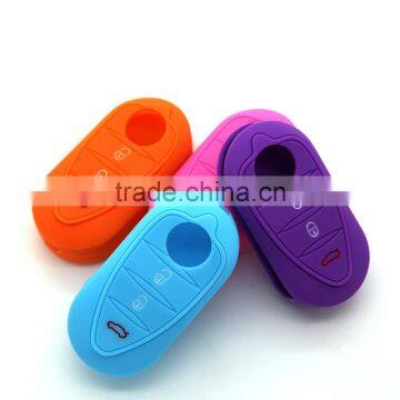 Factory Wholesale Plastic Leather Car Key Case Silicone Rubber Car Key Cover for Alfa Romeo