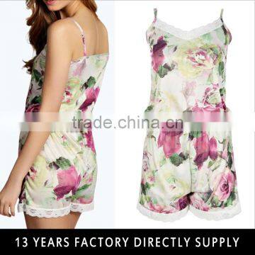 2016 fancy simple designer suit designs for girls soft chiffon floral prints playsuit.