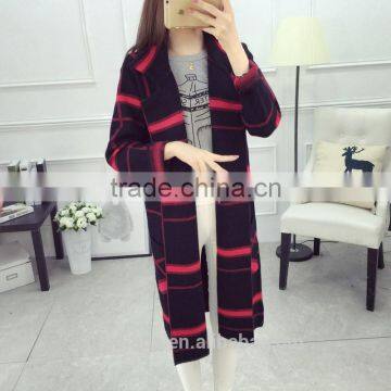 Wholesale Ladies Knitted Sweater Coat Women Long Knit Cardigan photo-3