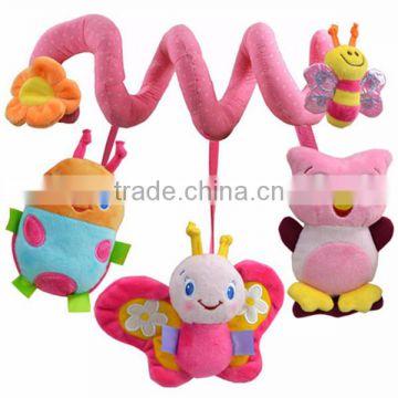 Baby toy plush safe stuffed hanging animal toy for baby bed infant toy