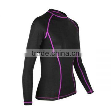 Warm Base Wear Women Compression Shirts With Flat Lock Stitching photo-2
