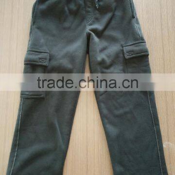 Men's,Boy's and Kid's Fleece Cargo Pants With Piping Fleece Pant
