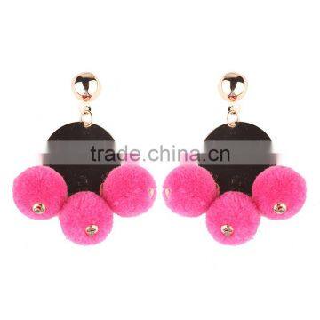 Bohemian Jewelry Fashion Colorful Pompln Alloy Earrings for Women photo-5