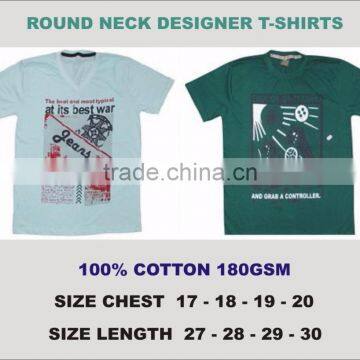Printed Cotton T-Shirts Low Price Round Neck photo-2