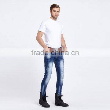 Fashion New Men's Brand Men's Jeans Bule Jeans Hole Personality Male Personality Pants photo-4