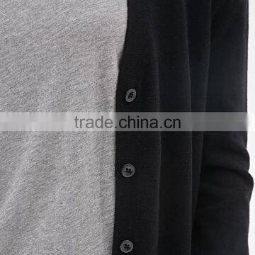 New Arrival Long Sleeve Loose Style Cotton Button up Black Cardigan Women photo-4