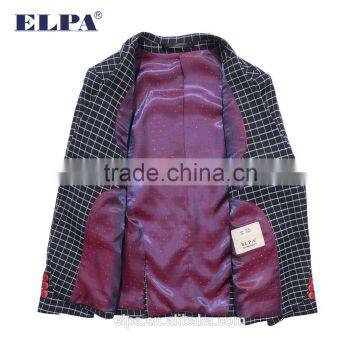 ELPA 2016 Style NXB0025 Boy Gender Plus Size Check Boy Blazer With Red Elbow Patch photo-6