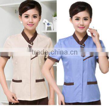 custom chantilly and slim fit cleaning staff uniforms wholesale, hotel housekeeping uniforms