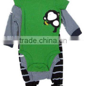 baby 3pc hanger set romper/baby wear/wholesale baby clothes/baby garments