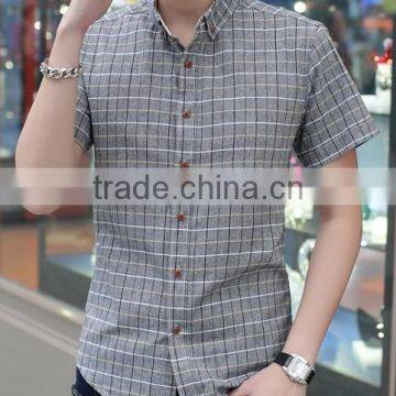 Young Men's Wear Short-sleeved Shirt Leisure Half Sleeve Shirts