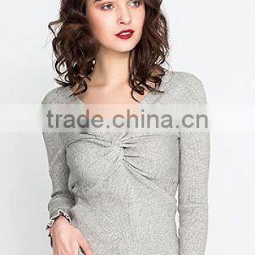 Wholesale Clothing Fashion Autumn Knitting Latest Design Woman Sweater for Lady photo-2
