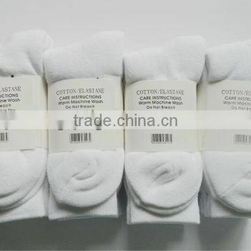 3 Pack Men Wholesale White Cotton Sport Socks photo-2