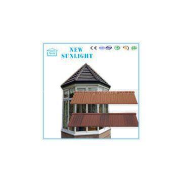 Wood Shake Type Waterproof Zinc Stone Coated Metal Roofing Tiles Roof System