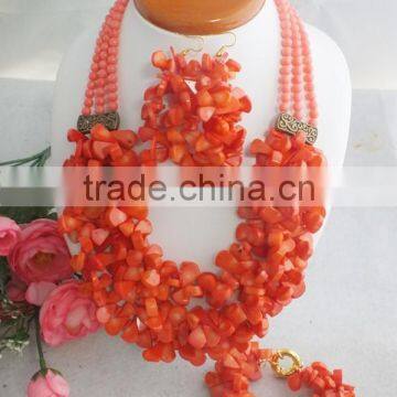 A-4412 African Wedding coral Beads Jewelry For Women