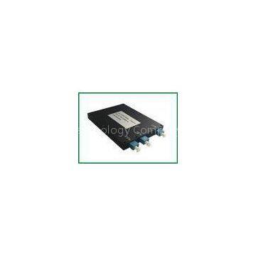 Fused Single Mode Fiber Optical Module , 1x2 1310nm 1550nm Black Metal Box Type