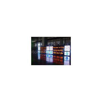 Outdoor Scrolling Variable Message Signs Single Pillar Long Life Span