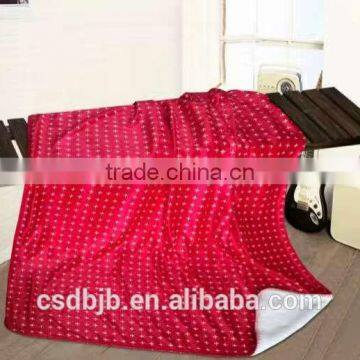 Hot Sell Four Colours Throw Microfiber Fleece Sherpa Blanket photo-4