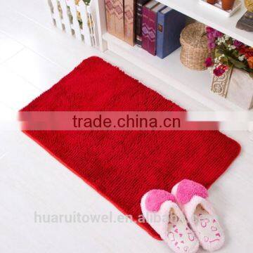 custom made high water absorption chenille bath mat