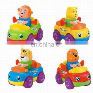 Mini Animal Cartoon Friction Car Toys For Baby Mini Plastic Car