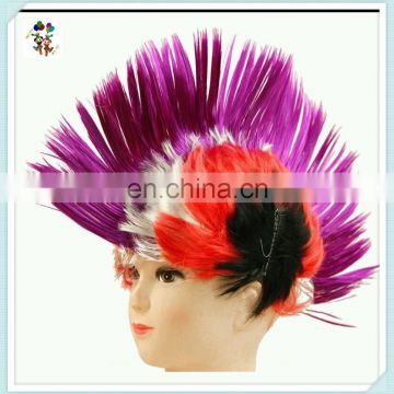 Fancy Dress Synthetic Purple Spike Mohawk Punk Kids Party Wigs HPC-0086