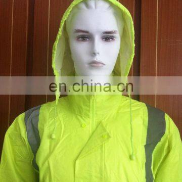 Custom Plus Size Reflective Safety Policeman Pvc Long Rainwear photo-2
