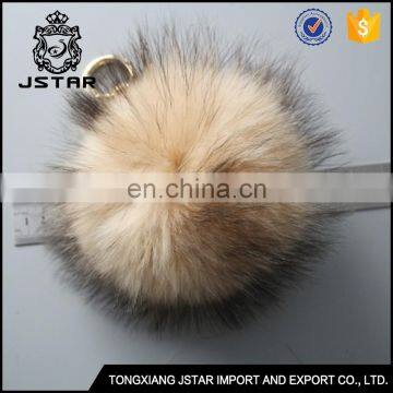 High Quality fur pom pom key ring pendant from China pompom charm suppliers