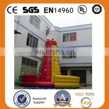 2015 Best selling inflatable rock climbing wall for kids