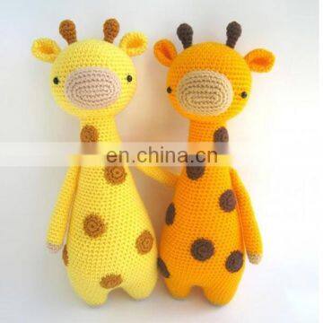 Amigurumi patterns.Tall giraffe with spots amigurumi pattern ittle Bear 100 % handmade by Crochet yarn