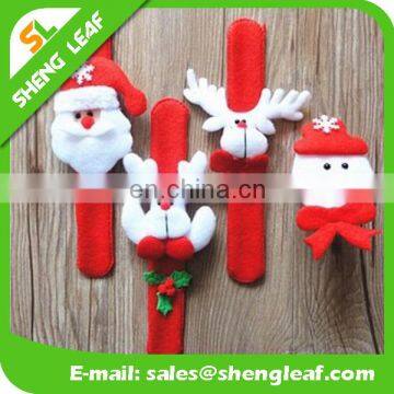 Wholesale Plush Slap Bandled X-mas Slap Bracelet Fashion Party Christmas Bracelet Kids Hot Sale Christmas Bracelet photo-5