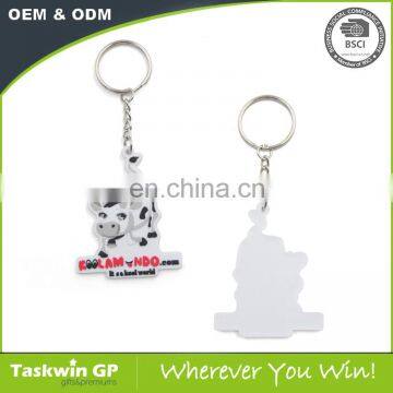 Cheap promotional gifts soft PVC keyring in custom shape made in China