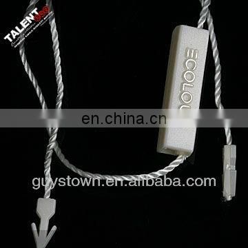 custom printed brand name logo plastic string for clothing hang tag