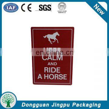 Custom Printed Fashion Metal Tin Sign Made in Dongguan