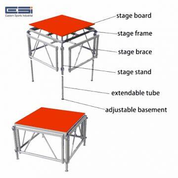 Aluminum Mini Folding Stage Platform,aluminum Platform for Sale,aluminum Portable Stage