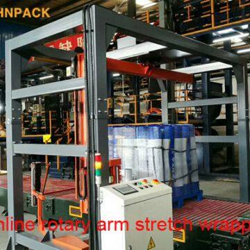 In-line Automatic Rotary Arm Pallet Stretch Ring Wrapping Machine For Bags photo-4