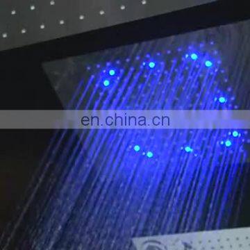 LED Ceiling Mounted Temperature Sensitive 3 color changing Rainfall Shower Head