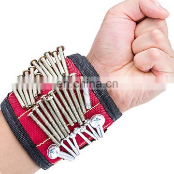 Light weight and durable magnetic wristband for holding tools