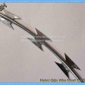 Горячедувковый оцинкованный колючая проволока с острыми выступами в форме бритвы для ограждения-протекции в тюрьмах photo-2