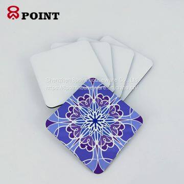 Sublimation Printing Wooden Coaster With Cork Back photo-3