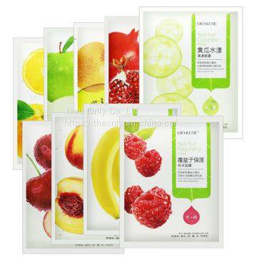 face mask Wholesale Private Label Moisturizing Facial Mask Natural Skin Care Fruit Face Mask Sheet Korean 100-999 Sheets