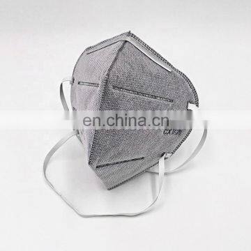 Filtering Activated Carbon Foldable Mask Anti-smoke Half Face Masks With Aluminum Nose Clip photo-5