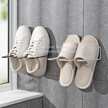 Wall Mounted Shoe Storage Rack Iron Shoe Rack Bathroom Slipper Rack Stand