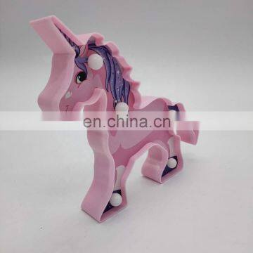 New Product Unique Party Decoration Indoor Colorful Plastic Unicorn LED Letter Marquee Light