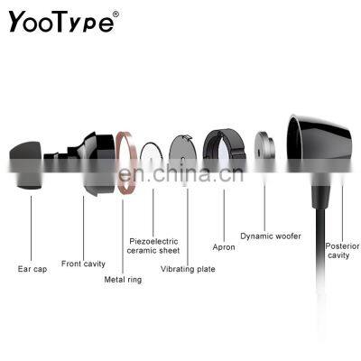 YooType 2021 Best Selling Ceramics Wired Earphone Piezo Speaker Stereo Audio Sounds Wired Earbuds photo-5