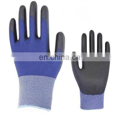 China Factory Wholesale 18G Nylon Liner PU Coated Work Gloves EN 388:4131X