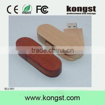 Eco friendly wooden swivel USB flash drives, 8GB personalised wooden USB sticks, custom USB 2.0 USB flash drives